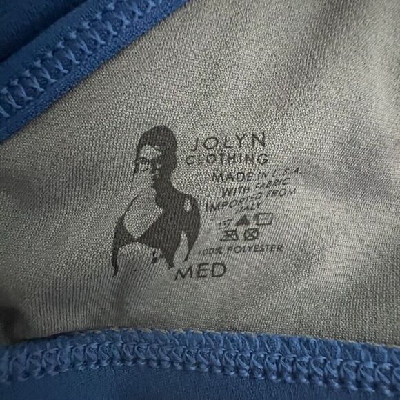 Jolyn Bikini Swim Top Ghost Medium Deep Sea Blue Rare New with tags - Picture 4 of 5